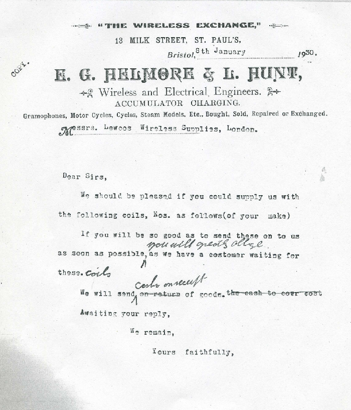 1930 Letter